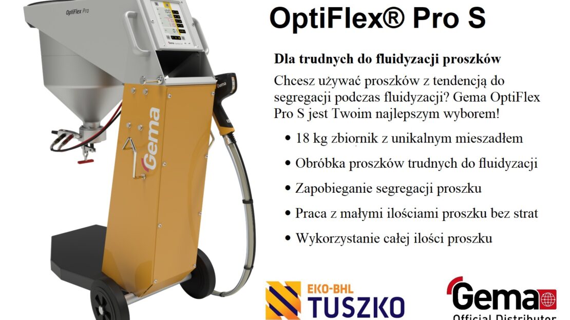 Gema OptiFlex Pro S dla trudnych do fluidyzacji proszków Dostawca